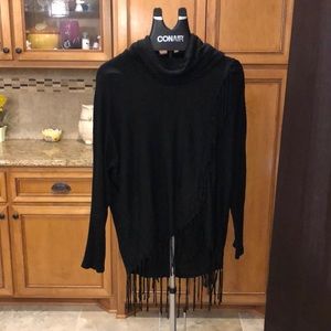 Black sweater with fringe